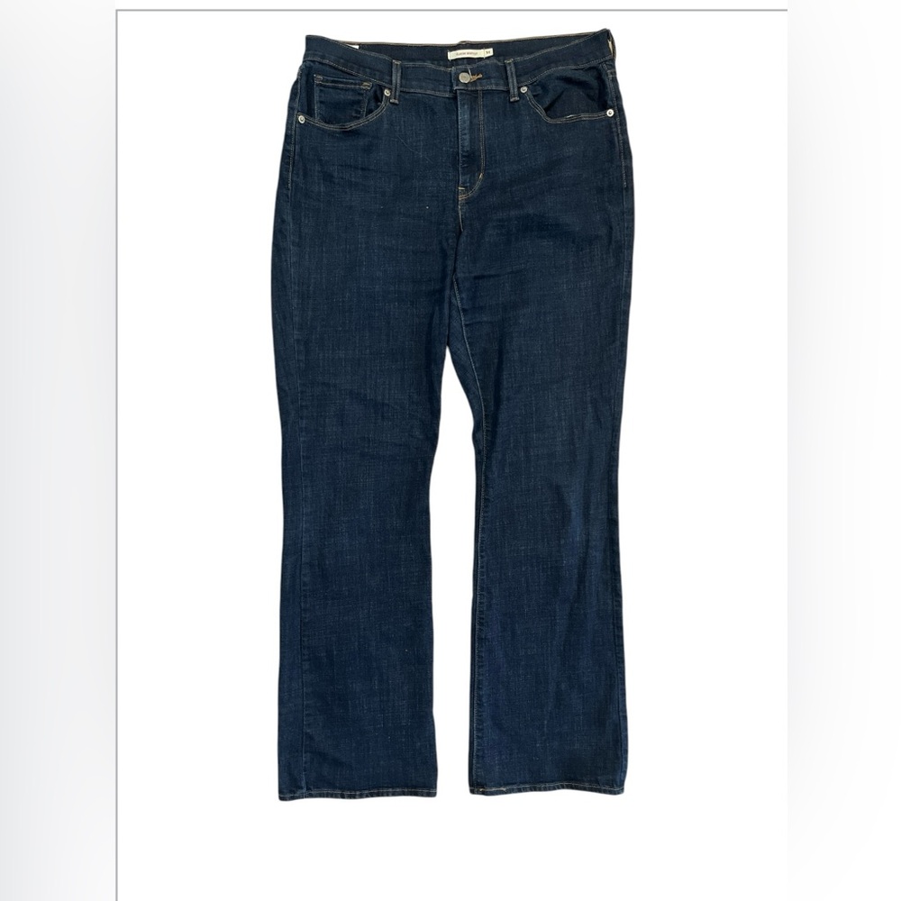 Levi's Dark Blue Bootcut Leg Jeans, Long, 32 In Inseam.